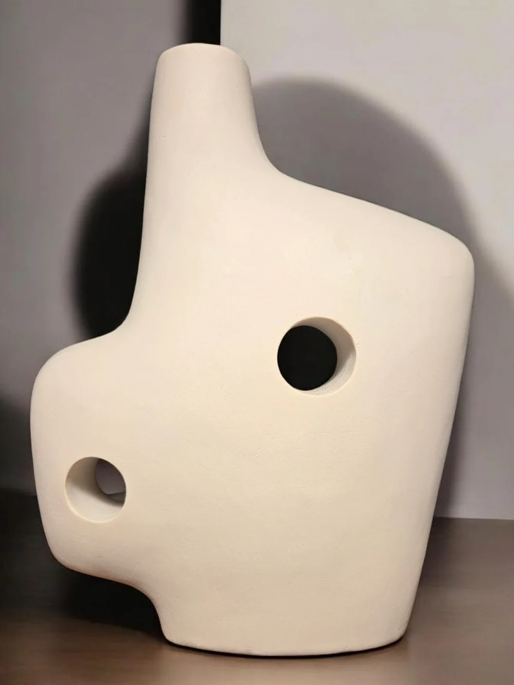 Mid-Century Modern Organic Sculptural Vase, Matte Finish Ceramic Art Decor ♡*